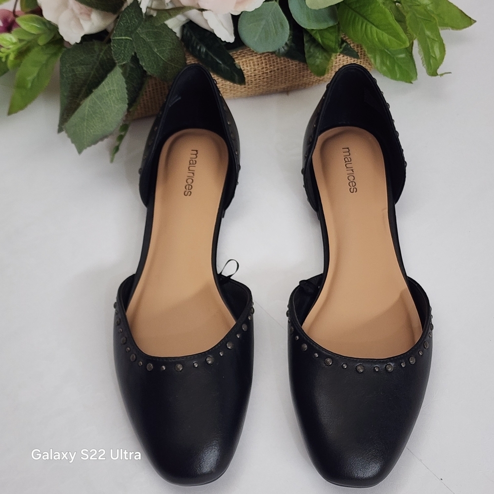 Maurices Black Studded D'Orsay Flats - Women's